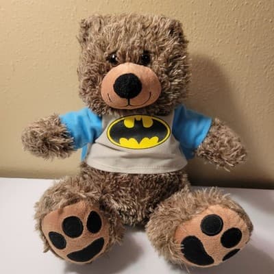 DC Comics Originals TEDDY BEAR IN BATMAN SHIRT 13" Plush STUFFED ANIMAL Toy - Thumbnail 2