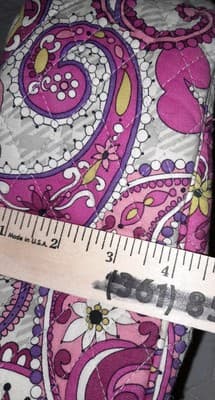Vera Bradley Paisley Meets Plaid Crossbody Shoulder Bag Pink Floral Purse 10x8x4 - Thumbnail 13