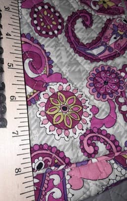 Vera Bradley Paisley Meets Plaid Crossbody Shoulder Bag Pink Floral Purse 10x8x4 - Thumbnail 10