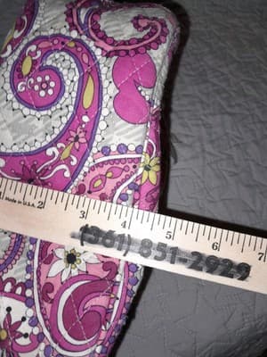Vera Bradley Paisley Meets Plaid Crossbody Shoulder Bag Pink Floral Purse 10x8x4 - Thumbnail 12