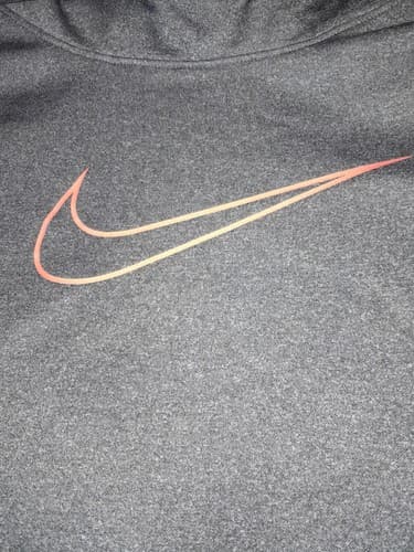 NIKE Dri Fit Hoodie Mens XL Gray Big Swoosh Just Do It Pullover Sweatshirt - Thumbnail 4