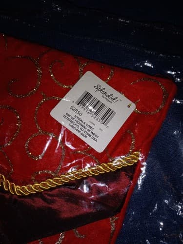 Red Christmas Stocking w Gold Tassel Traditional Splendid by Nygala Stocking New - Thumbnail 3