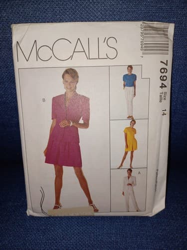 McCalls 7694 Ladies Jackets Top Pants & Shorts Sets Business Casual Size 14 OOP - Image 1