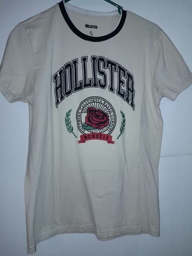 HOLLISTER T Shirt Mens Small White Logo Graphic California Coastal Tee - Thumbnail 3
