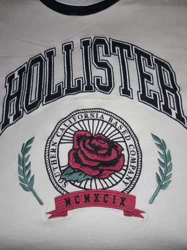 HOLLISTER T Shirt Mens Small White Logo Graphic California Coastal Tee - Thumbnail 4