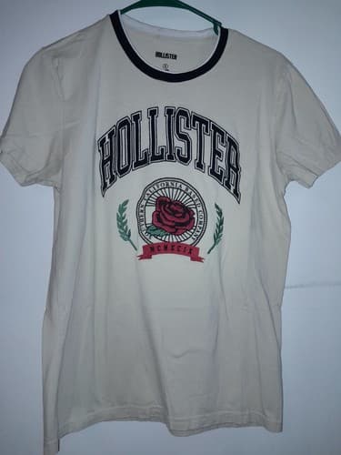 HOLLISTER T Shirt Mens Small White Logo Graphic California Coastal Tee - Thumbnail 2