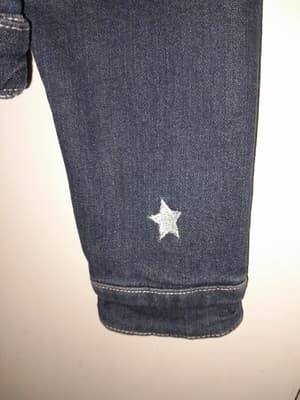 WONDER NATION Denim Jacket Girls XXL Blue Star Print Button Front Jean Rodeo - Thumbnail 5