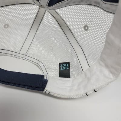 Vtg Clearly Canadian Trucker Hat Navy White Mesh Adjustable Strapback Cap Y2K - Thumbnail 8