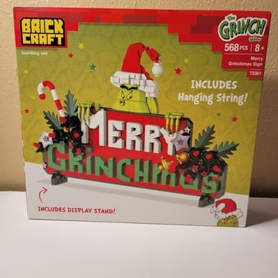 Brick Craft The Grinch Merry Grinchmas Sign 568pc Building Set 72361 New - Thumbnail 2