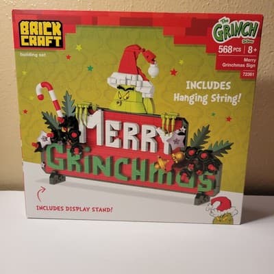 Brick Craft The Grinch Merry Grinchmas Sign 568pc Building Set 72361 New - Thumbnail 3