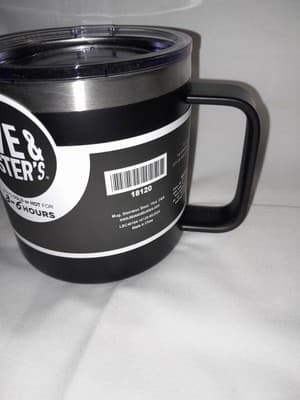 DAVE & BUSTERS Insulated Mug 16oz Black Stainless Steel Coffee Cup NEW - Thumbnail 2