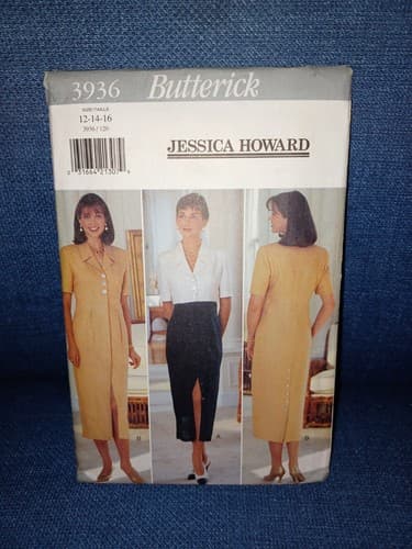 Butterick 3936 Pattern Elegant Dresses Design by Jessica Howard Size 12 14 16 UC - Image 1