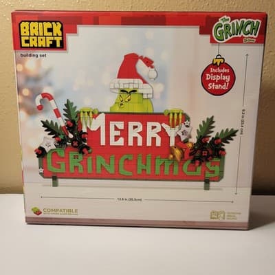 Brick Craft The Grinch Merry Grinchmas Sign 568pc Building Set 72361 New - Image 1