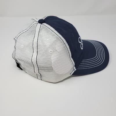 Vtg Clearly Canadian Trucker Hat Navy White Mesh Adjustable Strapback Cap Y2K - Thumbnail 6