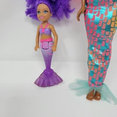 Barbie Chelsea Dreamtopia Purple Mermaid & Hairmazing Mermaid Doll Lot Bundle - Thumbnail 8
