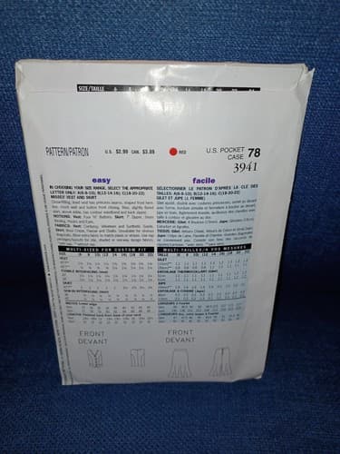 See & Sew 3941 Misses' Lined Vest & Skirt Close-fitting Flared Skirt Sz 18 20 22 - Thumbnail 3