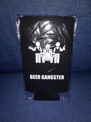 The Long Neck Koozie - "Beer Gangster "- Black & White New stylish Functional - Image 1