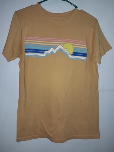 Univibe Vintage look Graphic T-shirt Small Mustard Sunset - Image 1