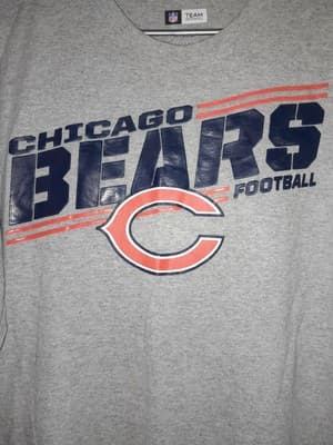 NFL Chicago Bears T-Shirt Mens 2XL Gray Big C Logo Team Apparel Tee - Image 1