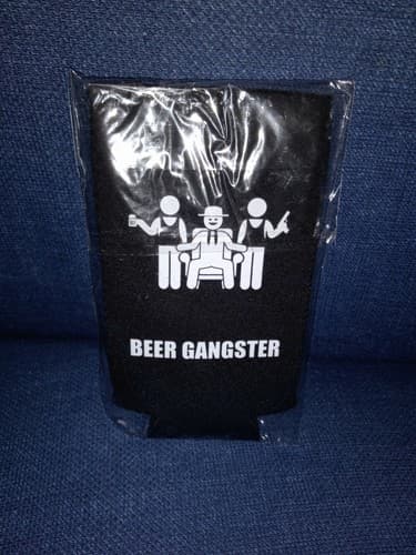 The Long Neck Koozie - "Beer Gangster "- Black & White New stylish Functional - Thumbnail 2