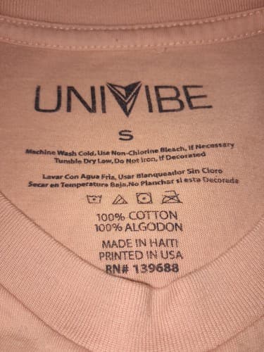 Univibe Vintage look Graphic T-shirt Small Mustard Sunset - Thumbnail 4