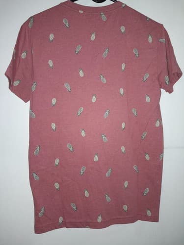 🍍 Aeropostale Shirt Mens XS X-Small Rose Short Sleeve Crew Neck Pineapple - Thumbnail 6
