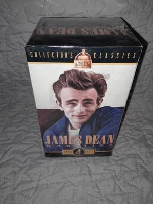 James Dean Rarities 1996 VHS 4 Tape Set Included The James Dean Story New Sealed - Thumbnail 4