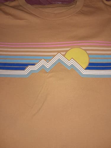 Univibe Vintage look Graphic T-shirt Small Mustard Sunset - Thumbnail 3