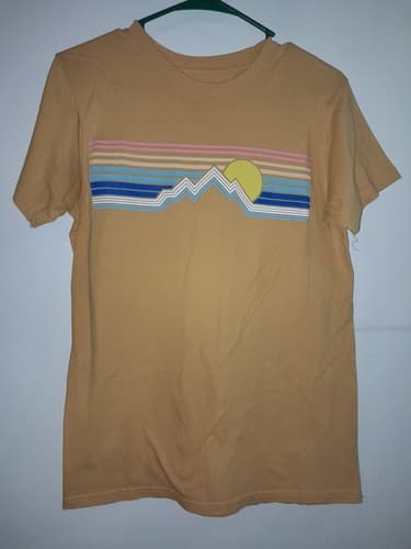 Univibe Vintage look Graphic T-shirt Small Mustard Sunset - Thumbnail 2