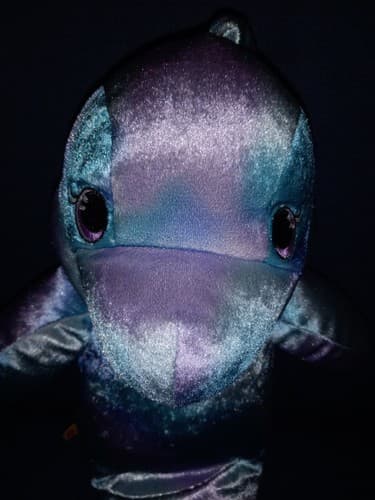 Build A Bear Dolphin Puppet Mermaid Splash 18" Retired Plush Blue Tie Dye BABW - Image 1