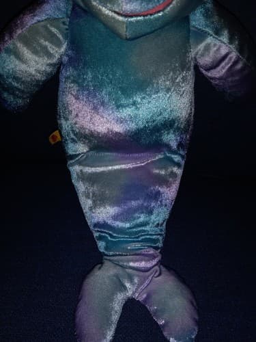 Build A Bear Dolphin Puppet Mermaid Splash 18" Retired Plush Blue Tie Dye BABW - Thumbnail 3