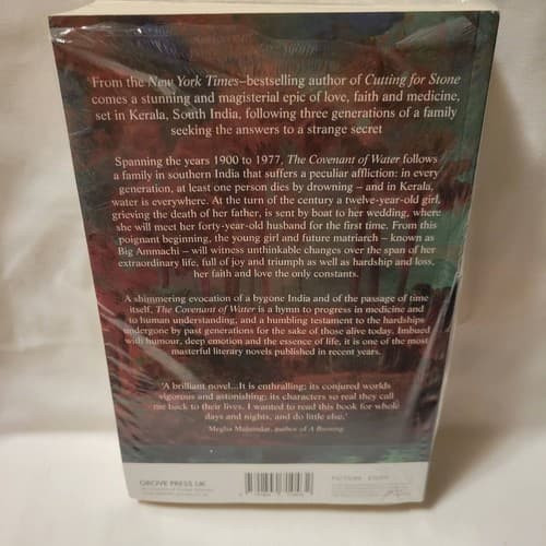 The Covenant of Water Abraham Verghese NEW Sealed Oprah’s Book Club 2023 - Thumbnail 4