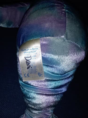 Build A Bear Dolphin Puppet Mermaid Splash 18" Retired Plush Blue Tie Dye BABW - Thumbnail 4