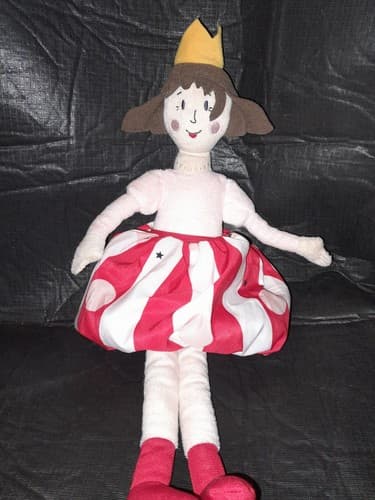 IKEA Nojsig Red White Queen Princess Circus Crown Stuffed Doll 15" Plush Toy Red - Thumbnail 4