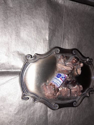 Budweiser Beer - Bud Longneck Cowboy 1978 Raintree Vintage brewery belt buckle - Thumbnail 3