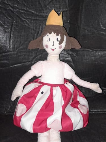 IKEA Nojsig Red White Queen Princess Circus Crown Stuffed Doll 15" Plush Toy Red - Thumbnail 3