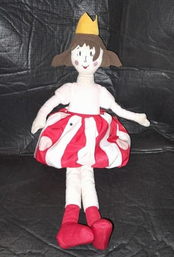IKEA Nojsig Red White Queen Princess Circus Crown Stuffed Doll 15" Plush Toy Red - Thumbnail 2