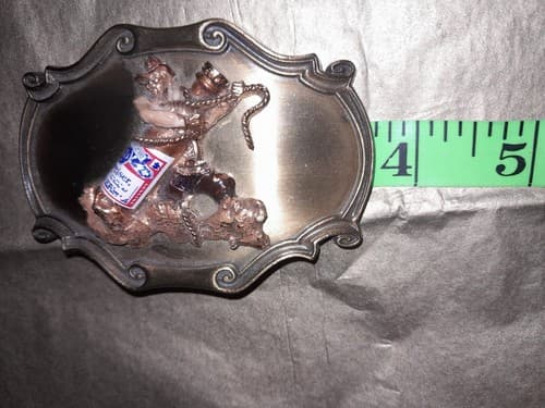 Budweiser Beer - Bud Longneck Cowboy 1978 Raintree Vintage brewery belt buckle - Thumbnail 7