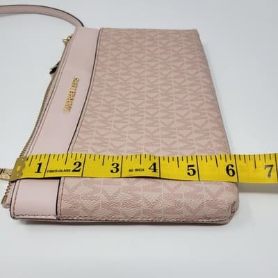 Michael Kors Jet Set Travel Crossbody Wristlet Clutch Set Beige MK Bundle Lot - Thumbnail 19