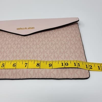 Michael Kors Jet Set Travel Crossbody Wristlet Clutch Set Beige MK Bundle Lot - Thumbnail 16