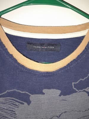 Vintage Tommy Hilfiger 85 Mens Blue T-Shirt Adult Size Large Faded - Thumbnail 5