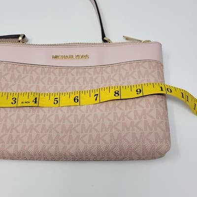 Michael Kors Jet Set Travel Crossbody Wristlet Clutch Set Beige MK Bundle Lot - Thumbnail 20