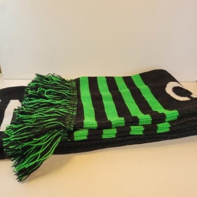 Ltd. Promo Ruffneck Scarf Austin FC MLS Soccer Scarf 54" Black Green Q2 Stadium - Image 1