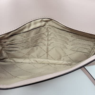 Michael Kors Jet Set Travel Crossbody Wristlet Clutch Set Beige MK Bundle Lot - Thumbnail 15
