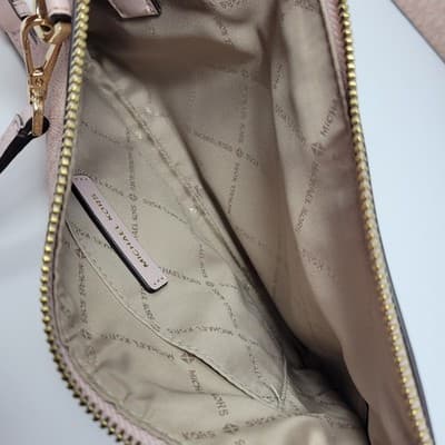 Michael Kors Jet Set Travel Crossbody Wristlet Clutch Set Beige MK Bundle Lot - Thumbnail 11