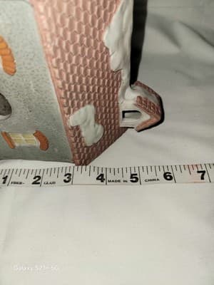 Americana Porcelain Collectible Post Office Christmas Village House No Cord - Thumbnail 8