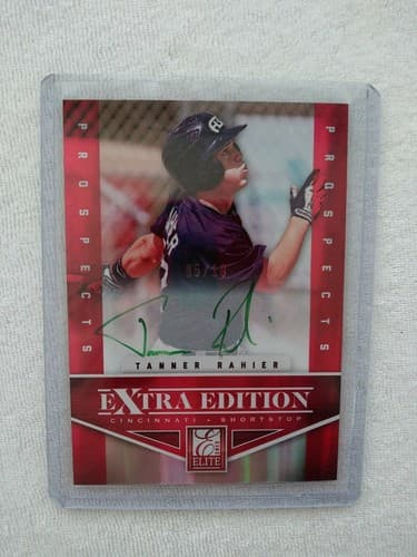 2012 PANINI ELITE Tanner Rahier Baseball Card Autograph 5 of 10 Extra Edition - Image 1