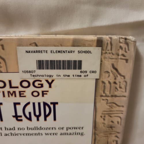 Technology in the Time of Ancient Egypt by Judith Crosher Hardcover Raintree - Thumbnail 4