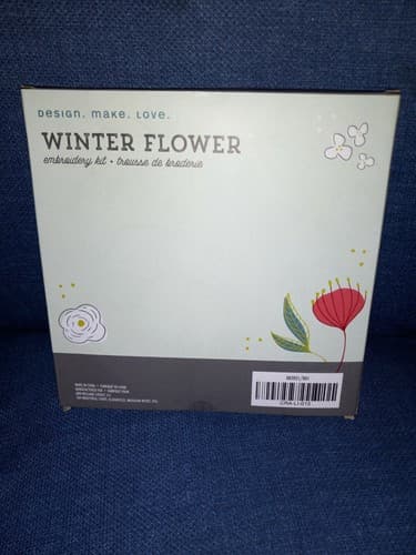 Craft Crush, Winter Flower, Embroidery Kit, Hoops Needles Canvas Thread - Thumbnail 4