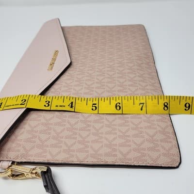 Michael Kors Jet Set Travel Crossbody Wristlet Clutch Set Beige MK Bundle Lot - Thumbnail 17